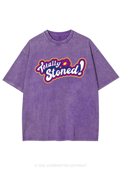 Totally Stoned Y2K Shirts Washed Tee Cherrykitten