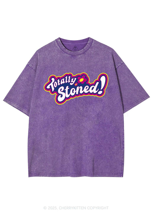 Totally Stoned Y2K Shirts Washed Tee Cherrykitten