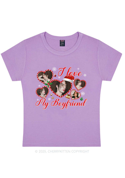 Custom Christmas I Love My GF Y2K Baby Tee Cherrykitten