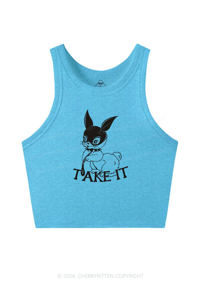 Take It Bunny Y2K Crop Tank Top Cherrykitten