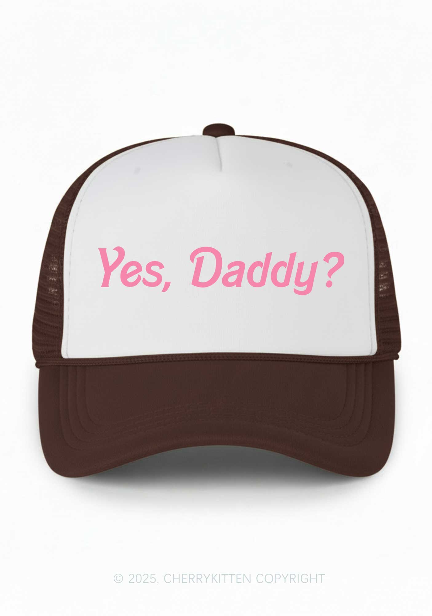 Yes Daddy Valentine's Day Y2K Colorblock Trucker Hat Cherrykitten