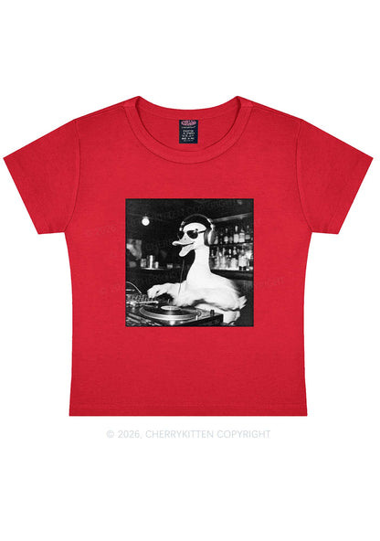 DJ Duck Y2K Baby Tee Cherrykitten