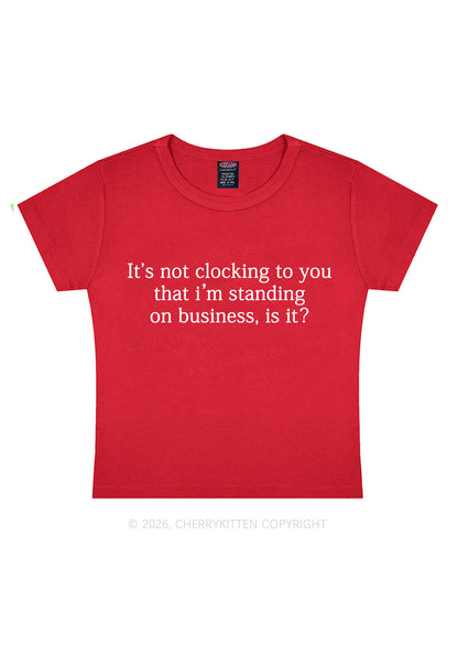 Standing On Business Y2K Baby Tee Cherrykitten