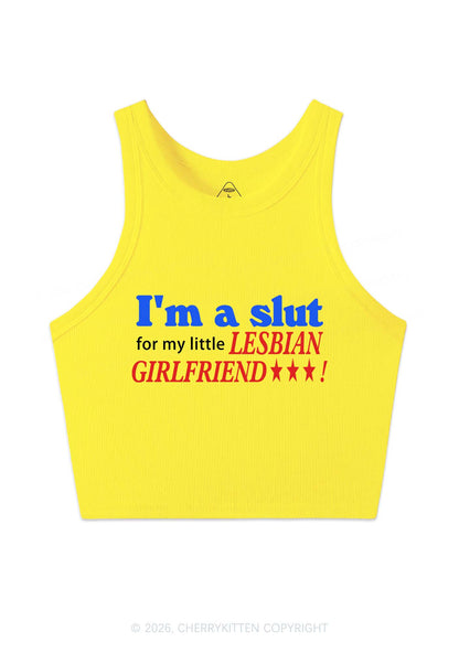Slxt For Lesbian Girlfriend Pride Y2K Crop Tank Top Cherrykitten