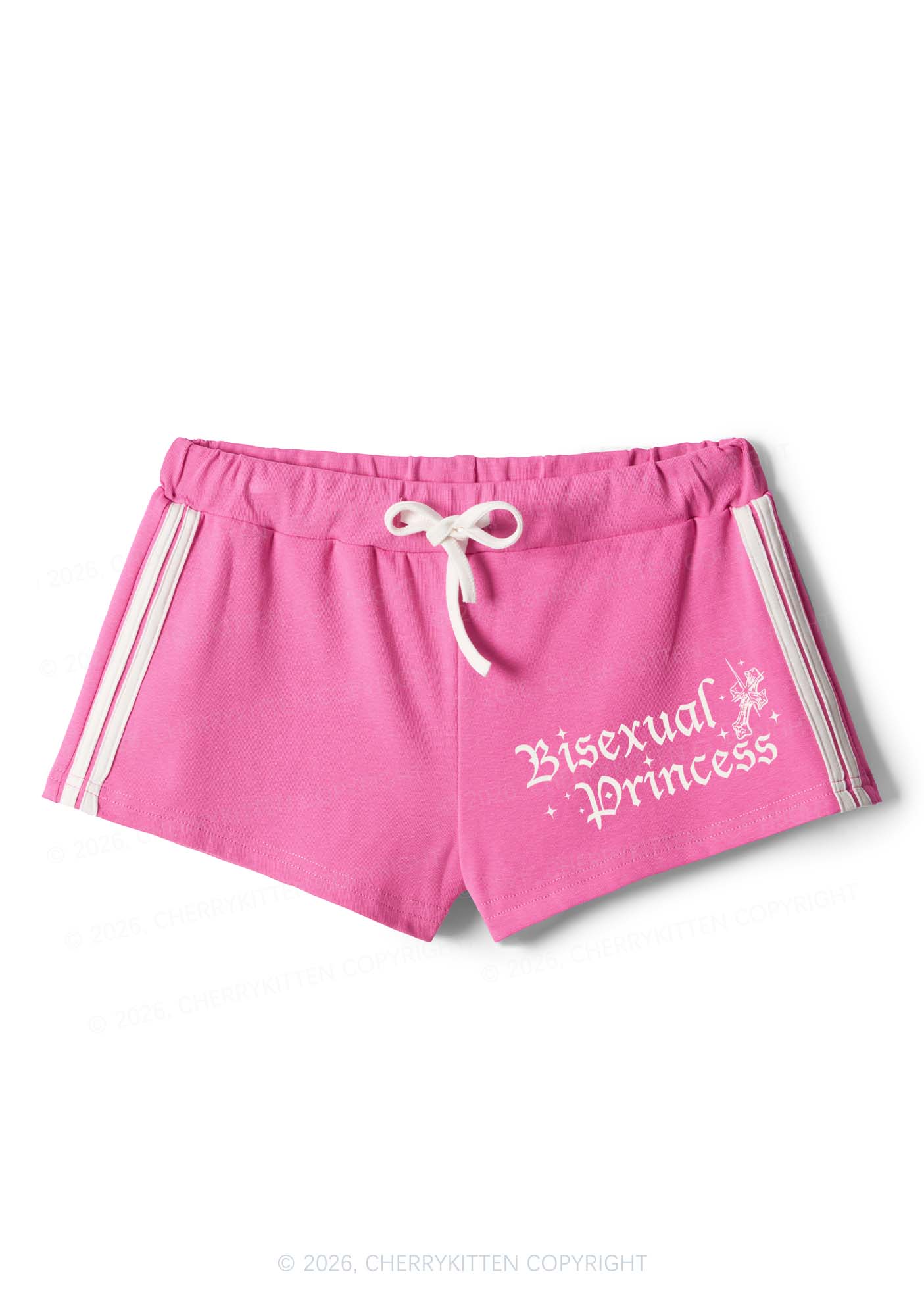 Bisexual Princess Pride Y2K Drawstring Mini Shorts Cherrykitten