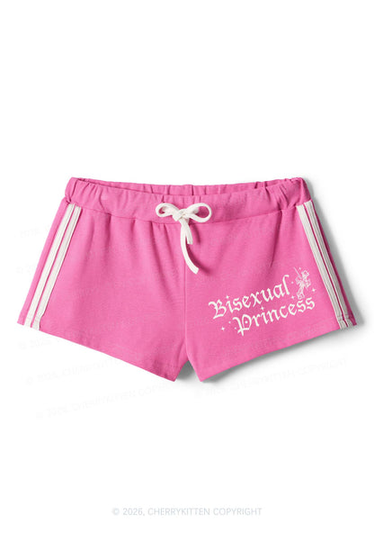 Bisexual Princess Pride Y2K Drawstring Mini Shorts Cherrykitten