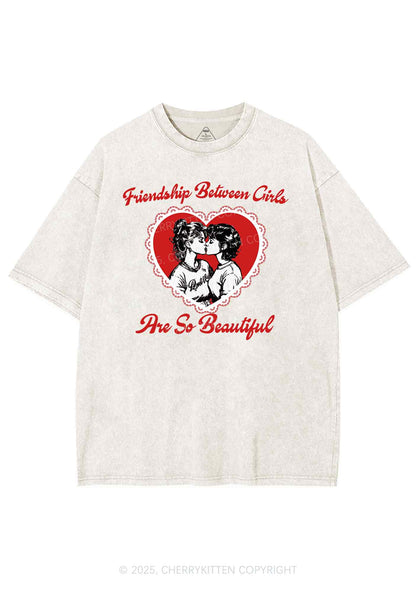 Friendship Between Girls Pride Y2K Shirts Washed Tee Cherrykitten