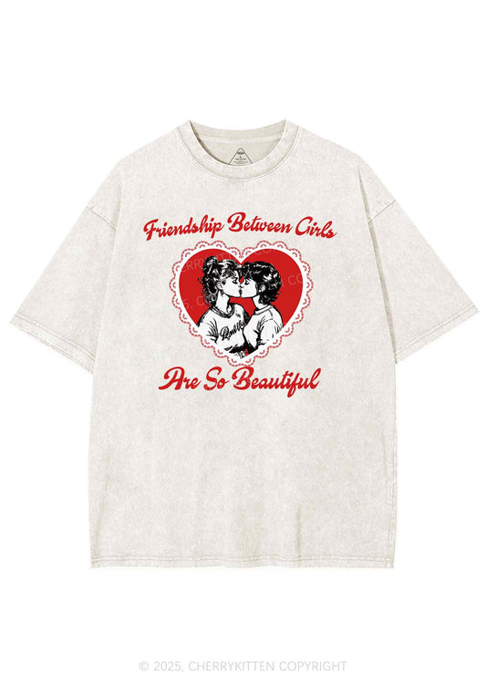 Friendship Between Girls Pride Y2K Shirts Washed Tee Cherrykitten