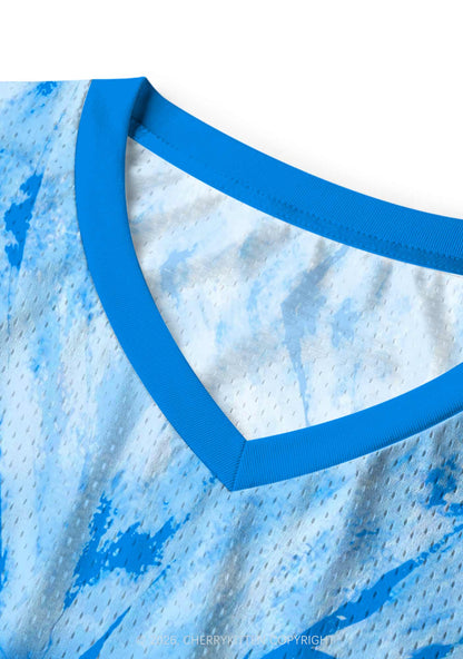 Blue Tie Dye Faggot Pride Y2K Sport Jersey Tank Cherrykitten