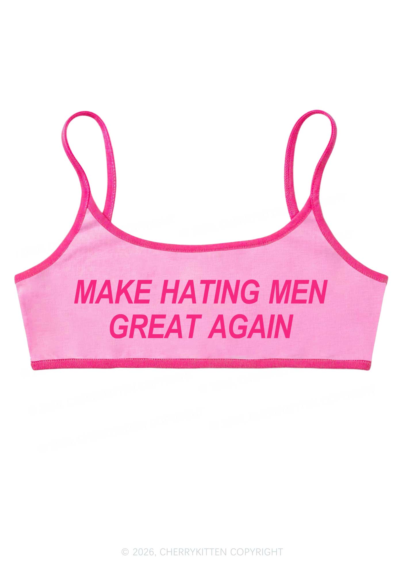 Make Hating Men Great Again Y2K Super Crop Cami Cherrykitten