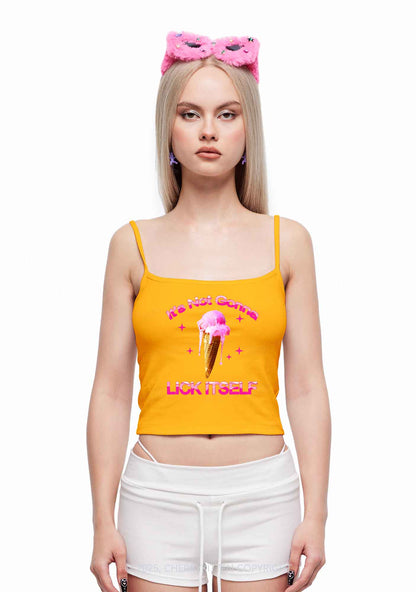 Ice Cream Lick Itself Y2K Spaghetti Strap Cami Cherrykitten