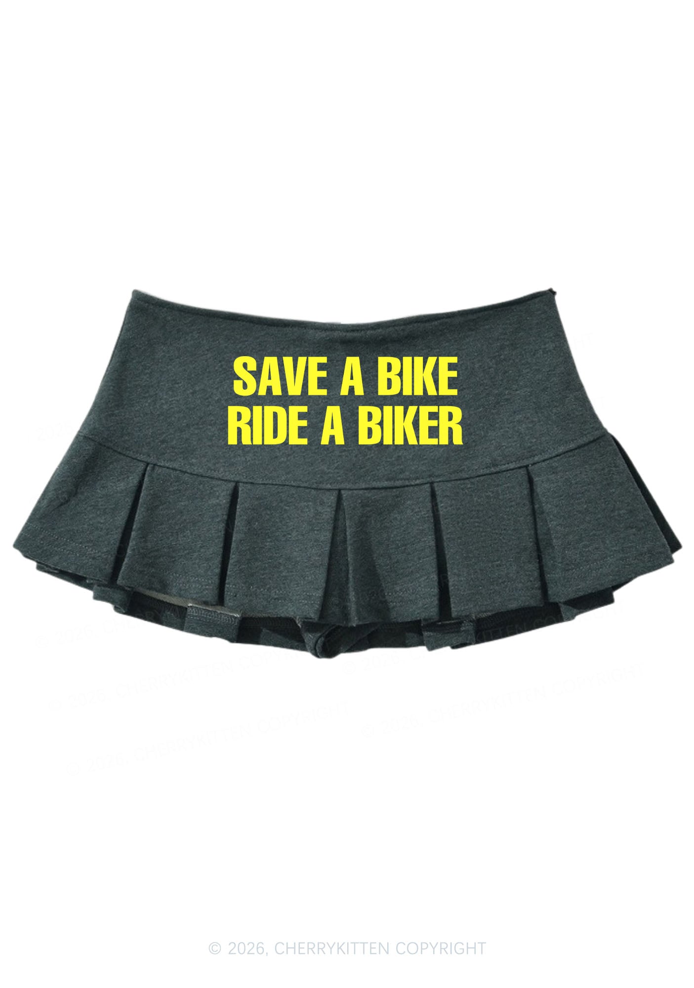 Save Bike Ride Biker Y2K Mini Pleated Skirts Cherrykitten
