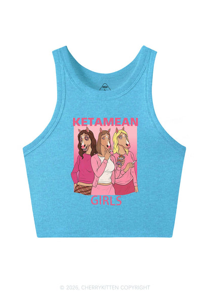K Horse Girls Y2K Crop Tank Top Cherrykitten