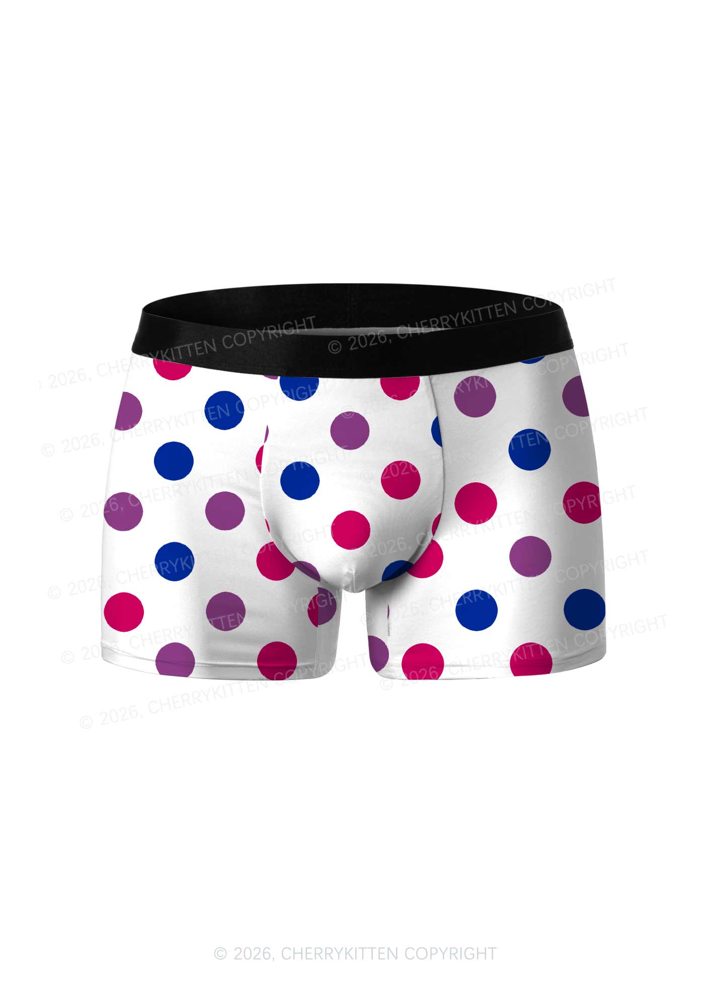 Bisexual Dots On White Pride Y2K Print Men Boxer Briefs Cherrykitten