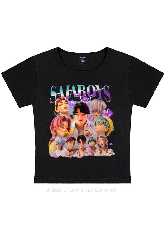 Kpop Boys Y2K Baby Tee Cherrykitten
