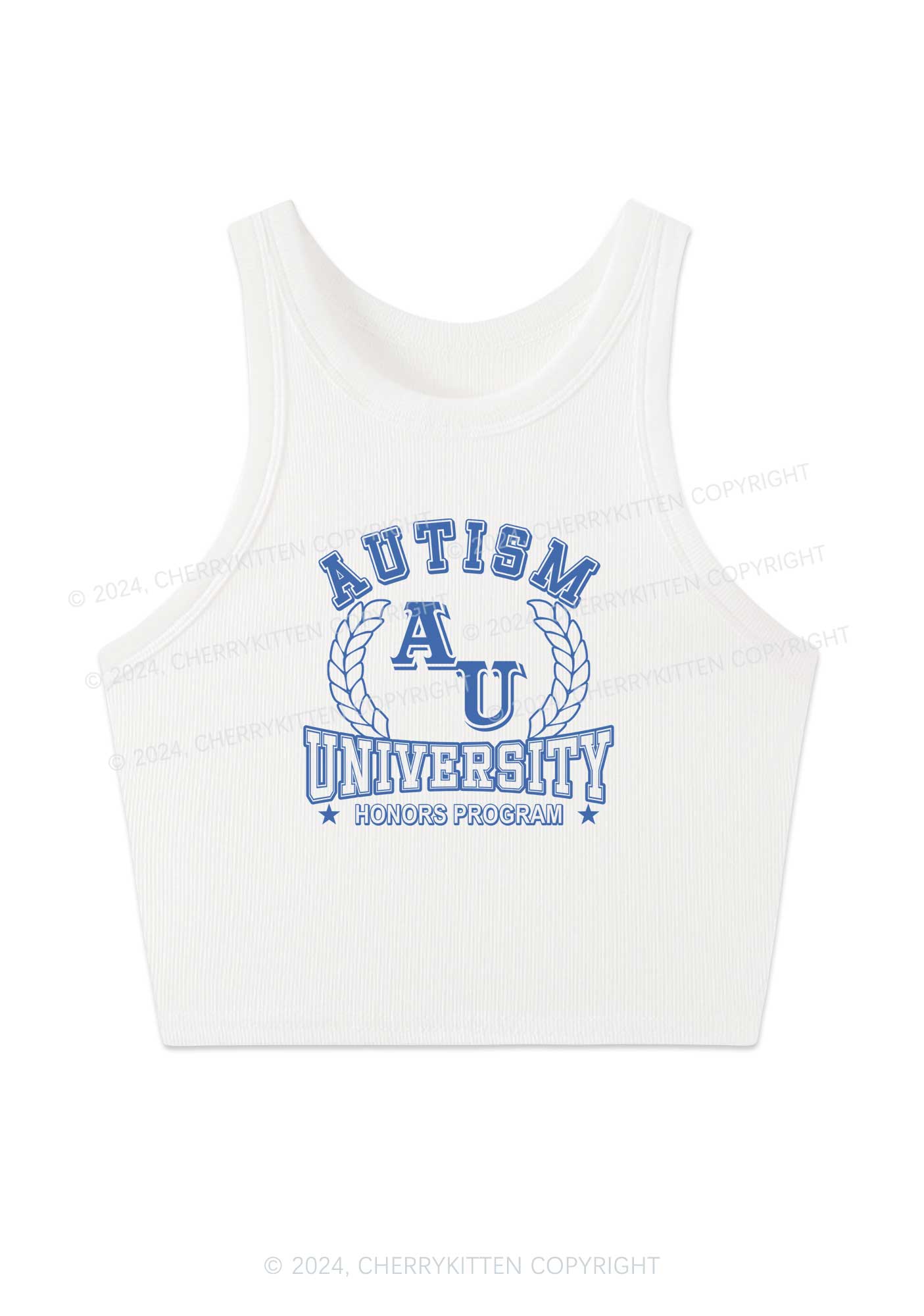 AU University Y2K Crop Tank Top Cherrykitten