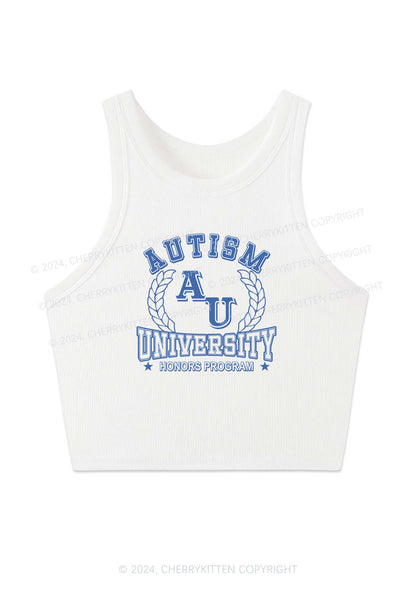 AU University Y2K Crop Tank Top Cherrykitten