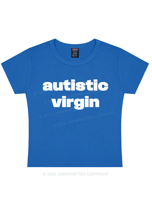 Autistic Virgin Y2K Baby Tee Cherrykitten