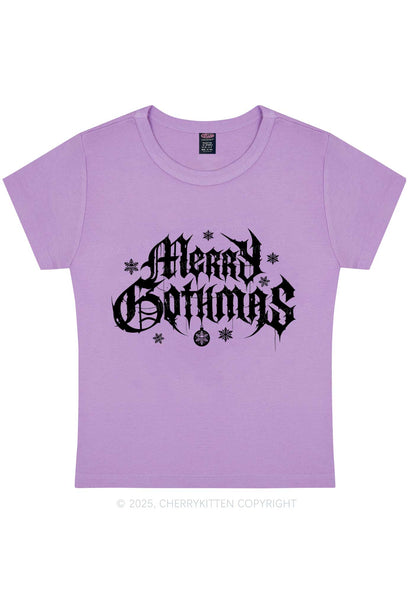 Merry Gothmas Y2K Baby Tee Cherrykitten