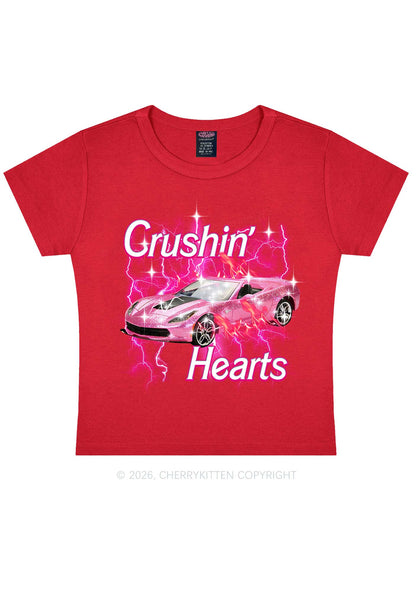 Crushin Hearts Valentine's Day Y2K Baby Tee Cherrykitten
