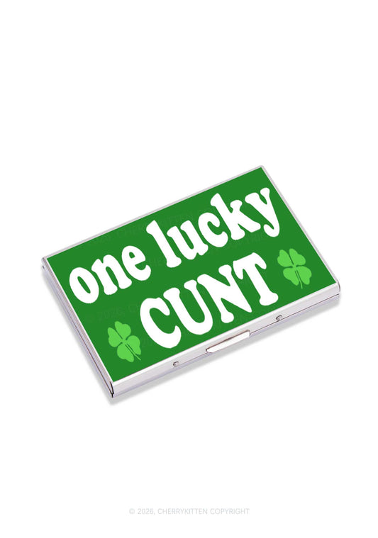 One Lucky Cxxt St Patricks Y2K Mirror Cigarette Case Cherrykitten