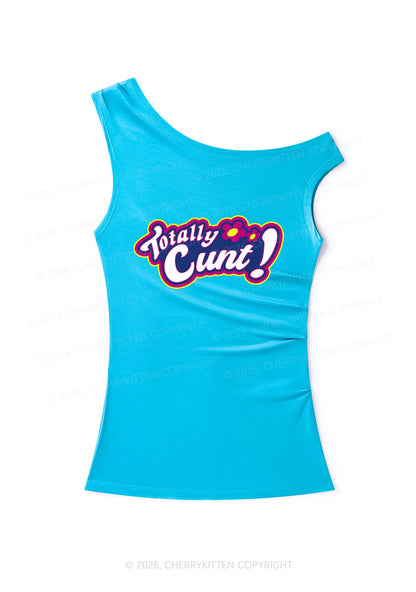 Totally Cxxt Y2K Off Shoulder Tank Top Cherrykitten