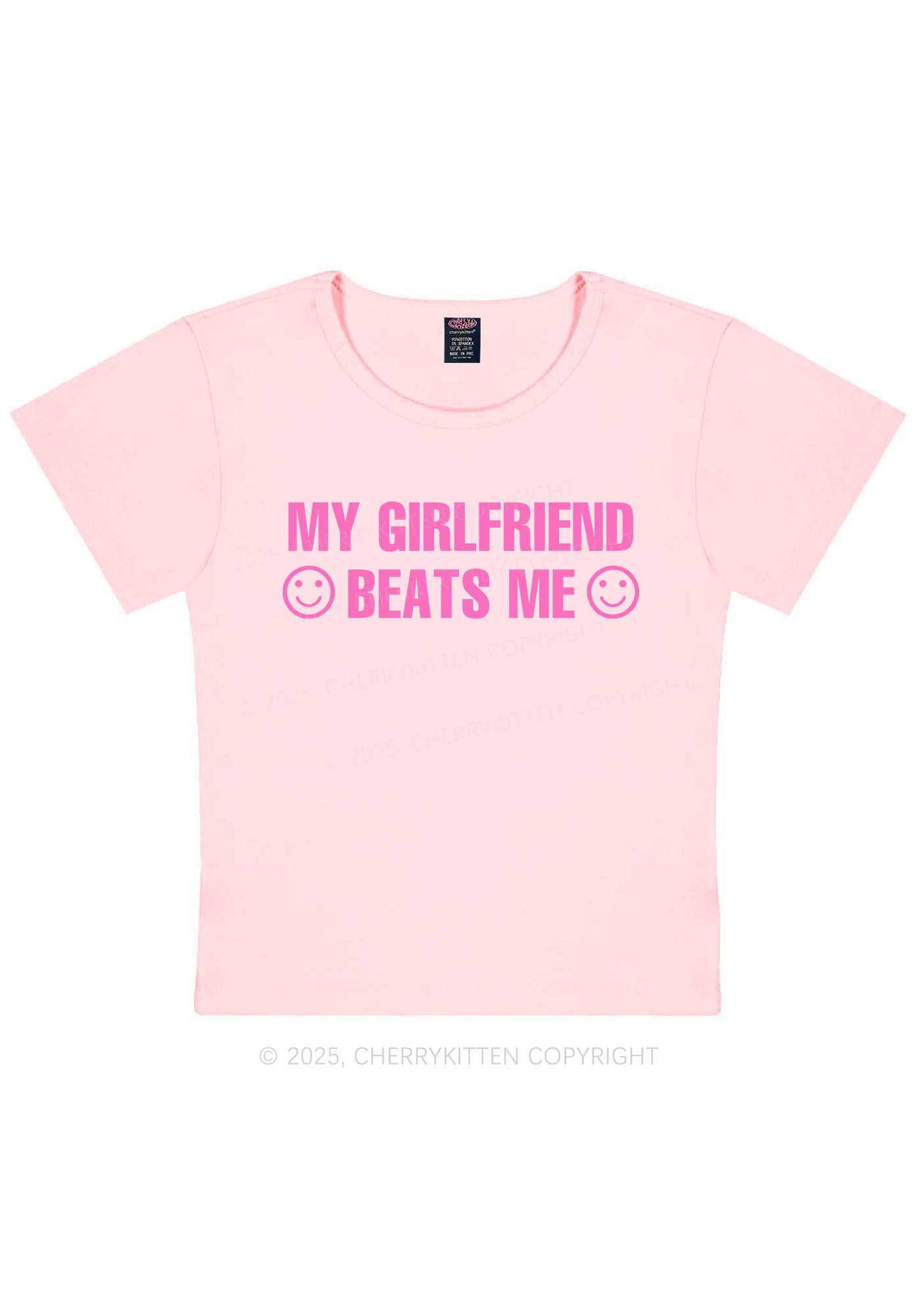 My Girlfriend Beats Me Pride Y2K Baby Tee Cherrykitten