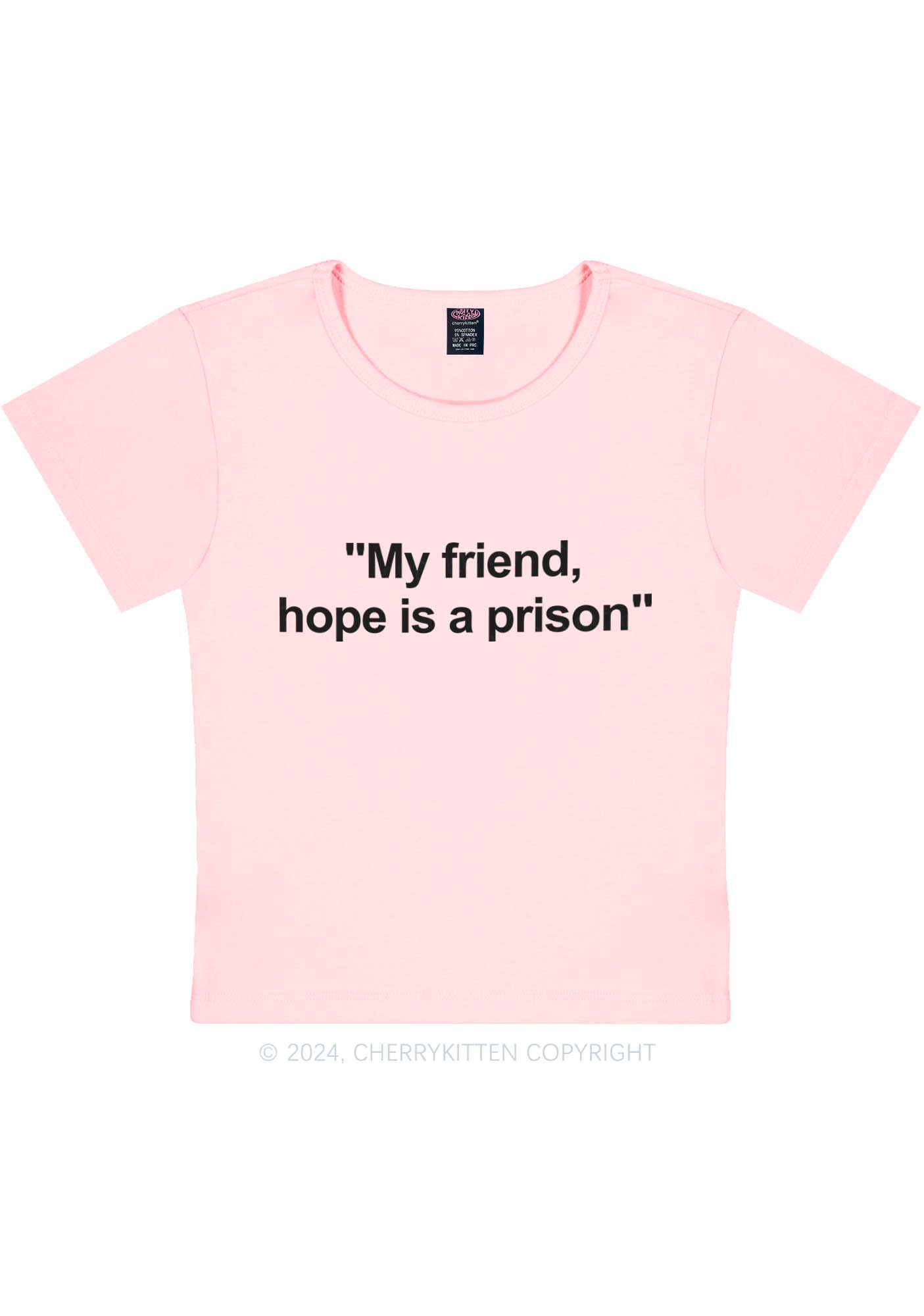 Hope Is A Prison Y2K Baby Tee Cherrykitten