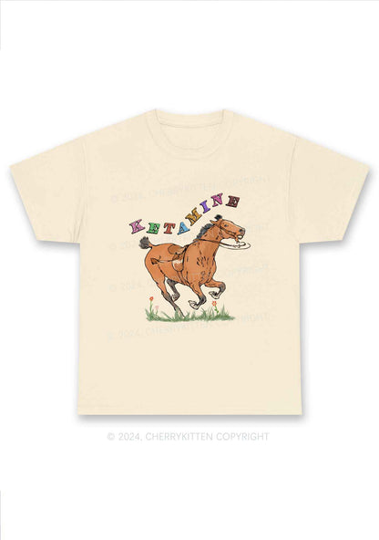 Orange Pony Y2K Chunky Shirt Cherrykitten