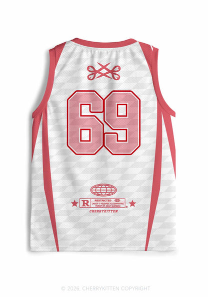 Im Not A Lesbian But My GF Is Pride Y2K Sport Jersey Tank Cherrykitten