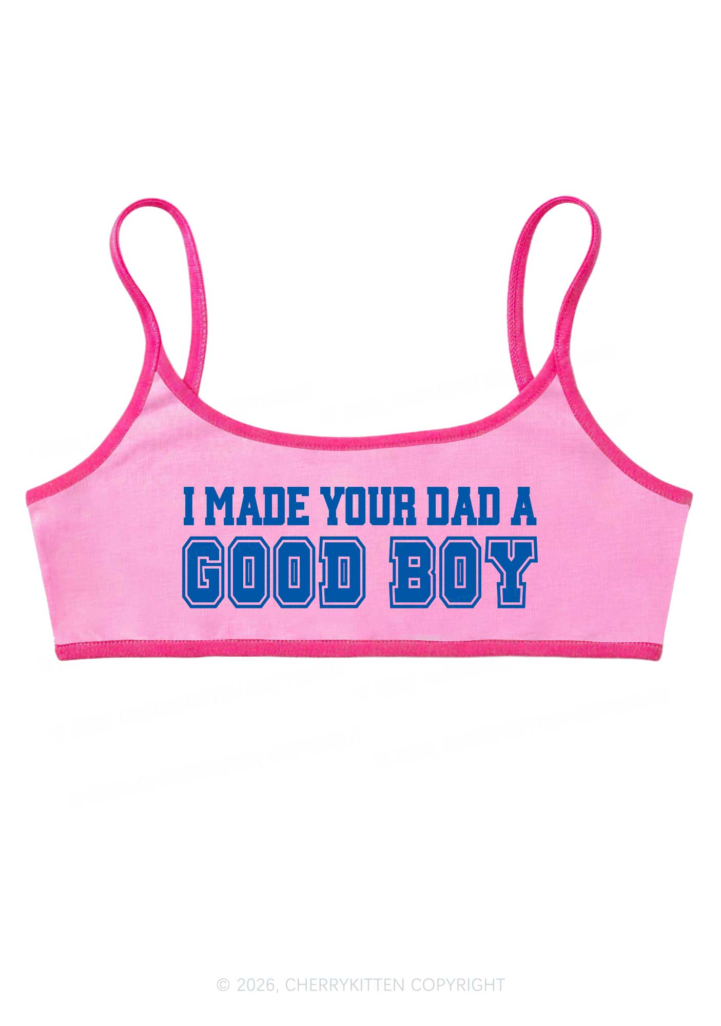 Made Your Dad A Good Boy Y2K Super Crop Cami Cherrykitten