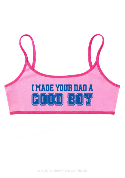 Made Your Dad A Good Boy Y2K Super Crop Cami Cherrykitten