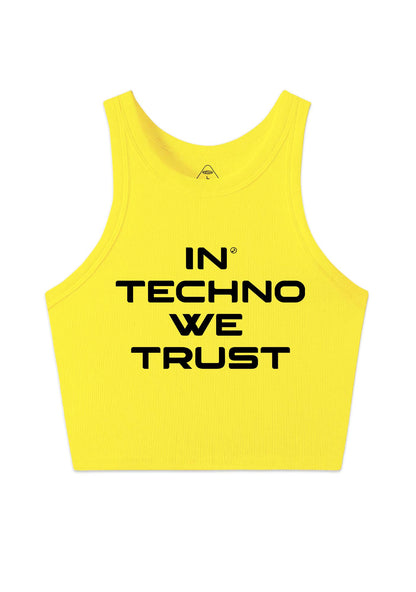 In Techno We Trust Y2K Crop Tank Top Cherrykitten