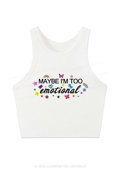 Too Emotional Y2K Crop Tank Top Cherrykitten