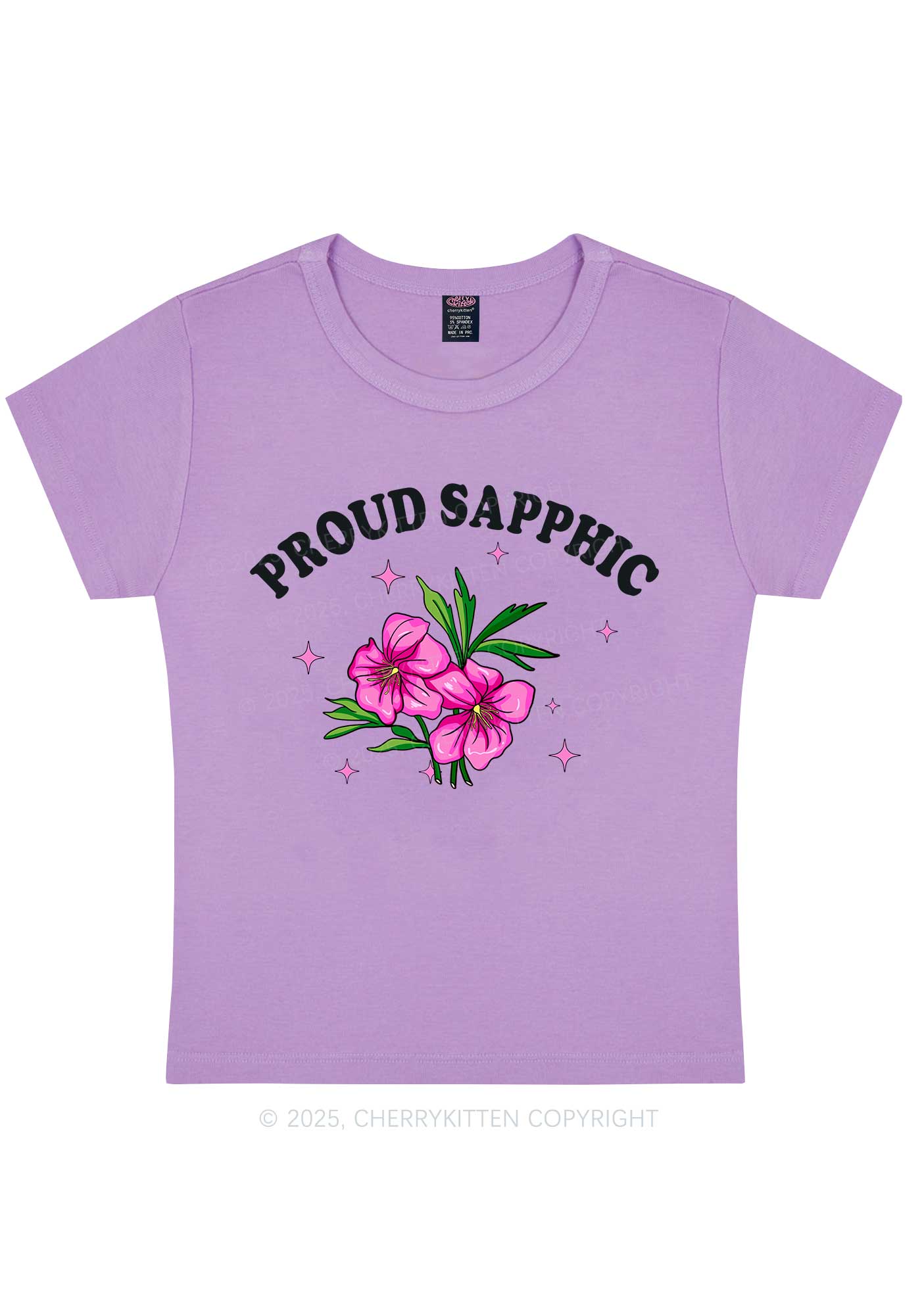 Proud Sapphic Y2K Baby Tee Cherrykitten
