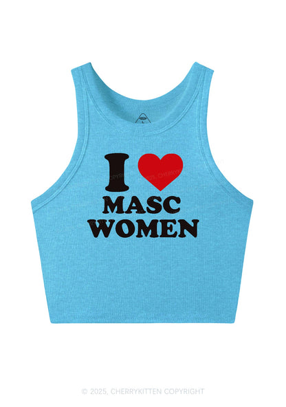 I Love Masc Women Pride Y2K Crop Tank Top Cherrykitten