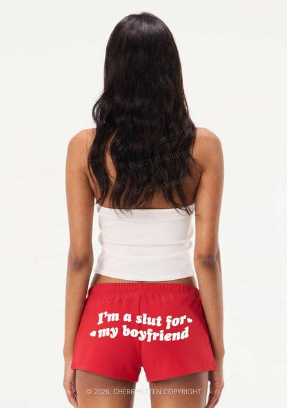 Slxt For My BF Valentine's Day Y2K Drawstring Mini Shorts Cherrykitten