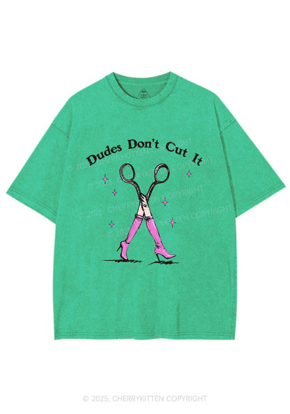 Dudes Dont Cut It Y2K Shirts Washed Tee Cherrykitten