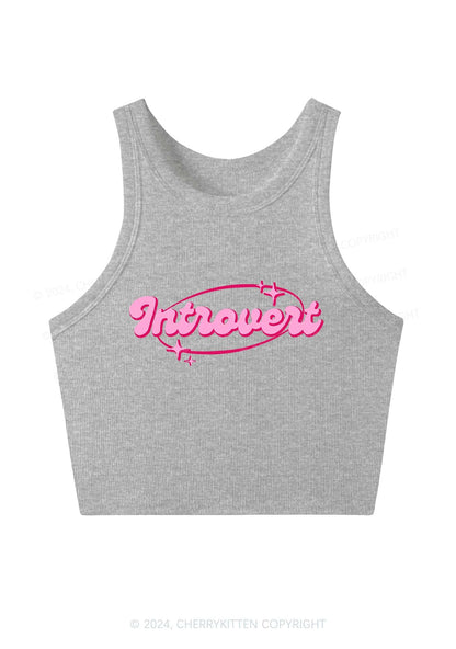 Introvert Universe Y2K Crop Tank Top Cherrykitten