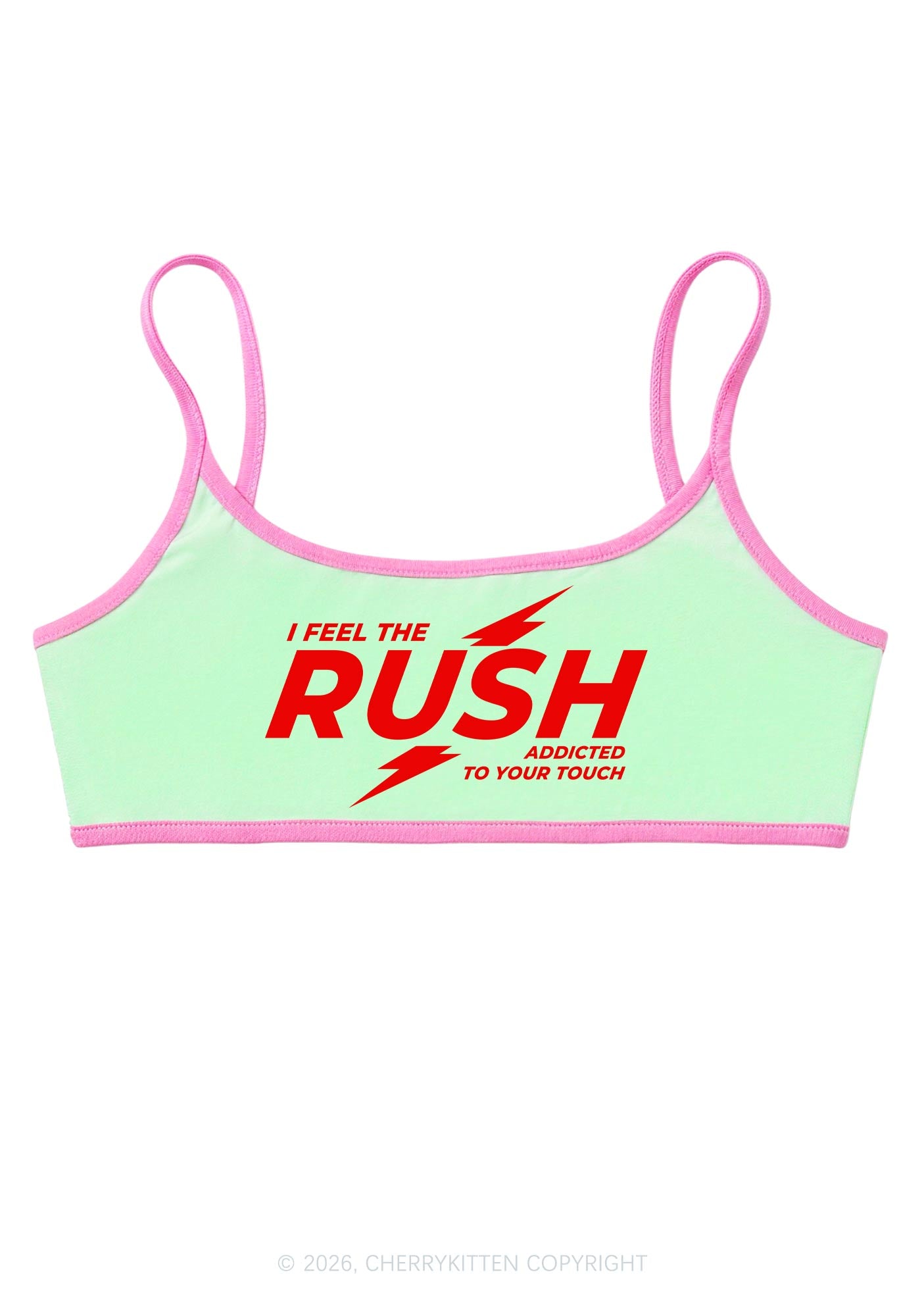 I Feel The Rush Y2K Super Crop Cami Cherrykitten