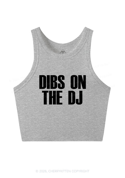Dibs On The DJ Y2K Crop Tank Top Cherrykitten