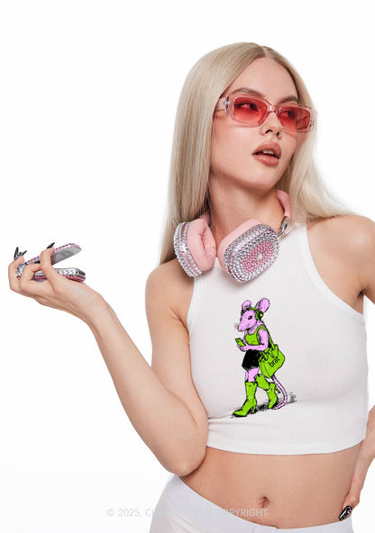 Brat Girl Y2K Crop Tank Top Cherrykitten