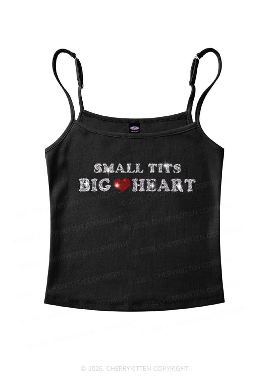 Rhinestone Big Heart Y2K Spaghetti Strap Cami Cherrykitten