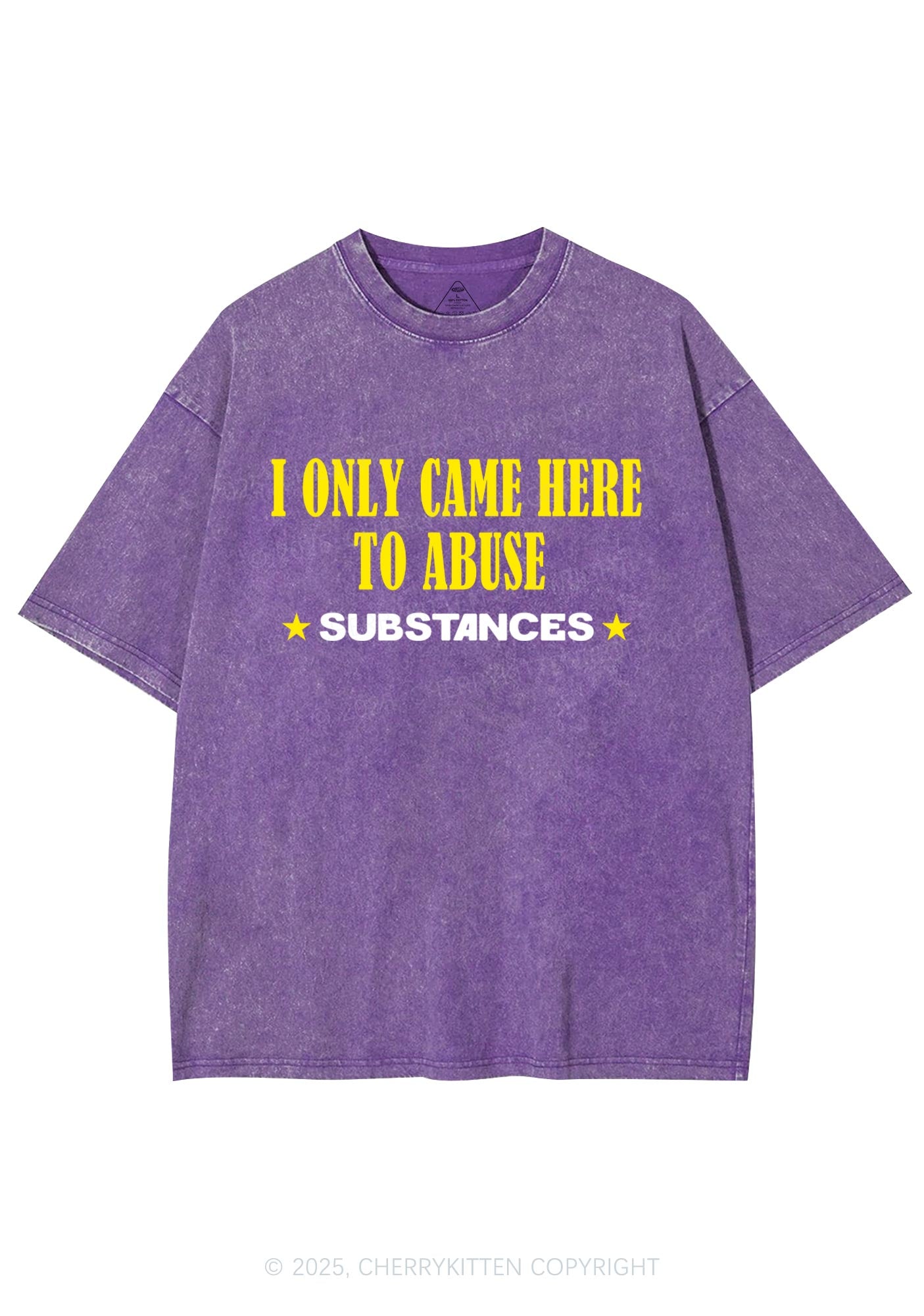 Abuse Substances Y2K Shirts Washed Tee Cherrykitten