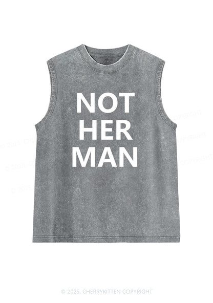 Not Her Man Y2K Washed Muscle Tank Cherrykitten