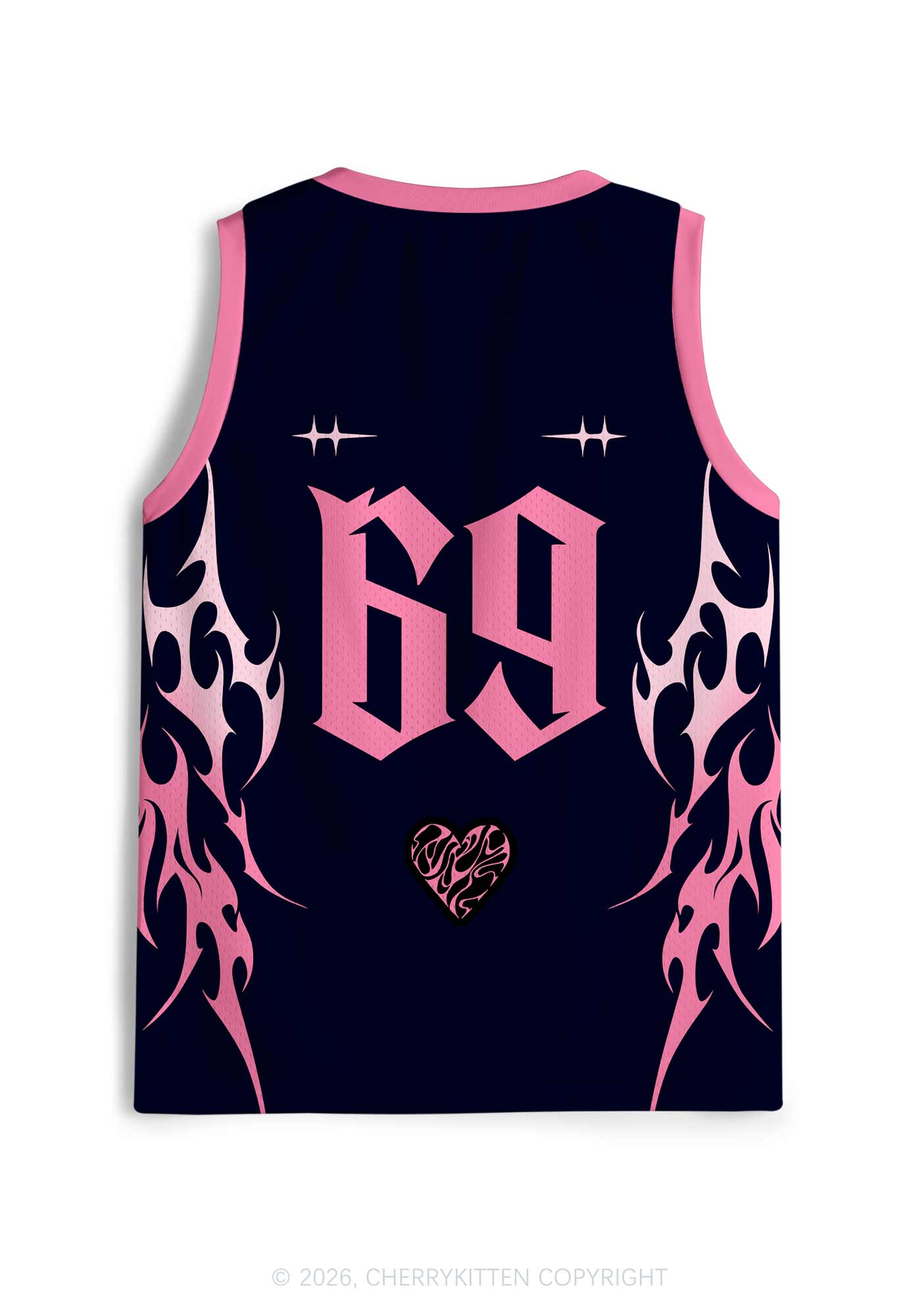Pink Black Gay King Pride Y2K Sport Jersey Tank Cherrykitten