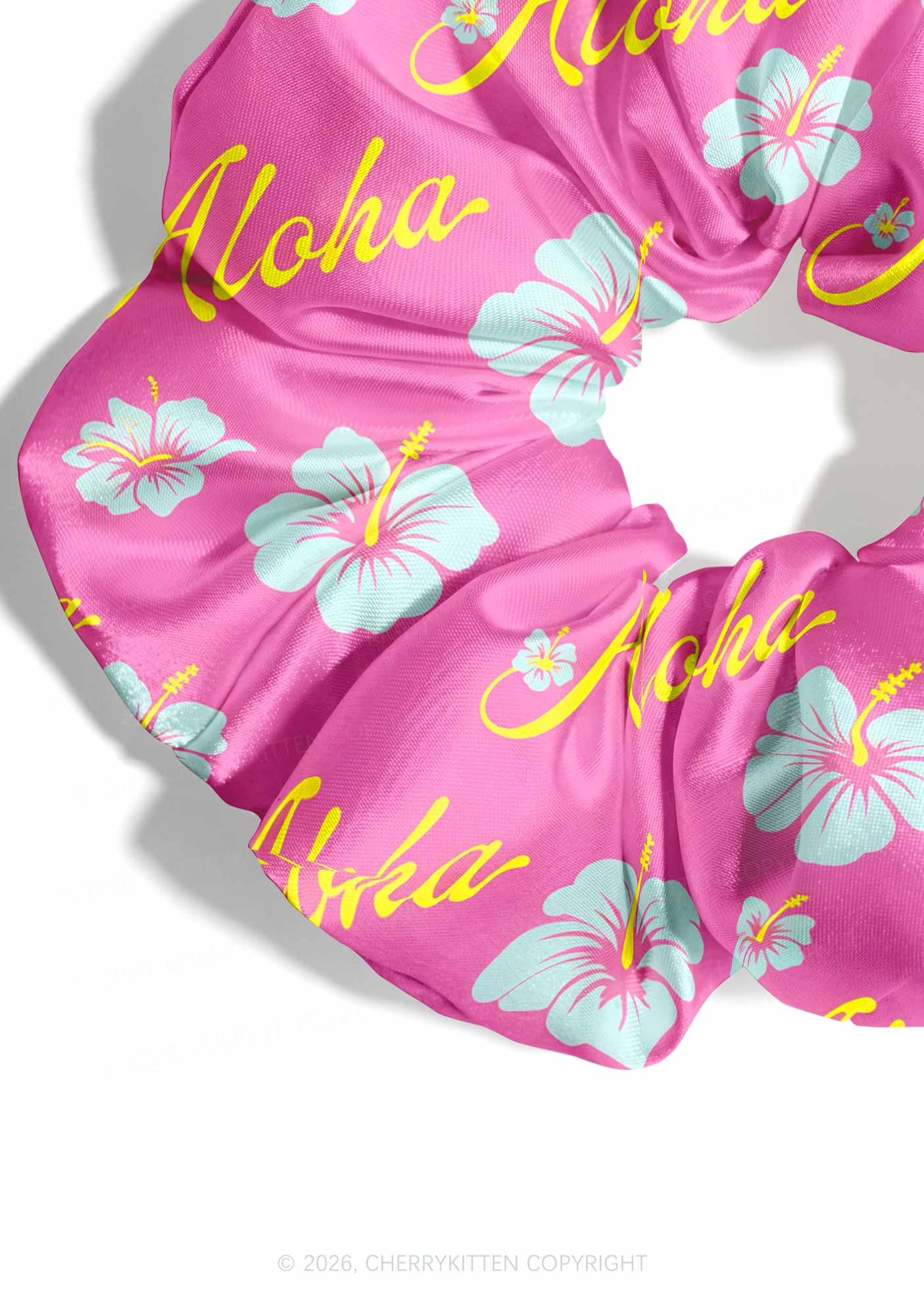 Aloha Hibiscus Y2K Hair Scrunchie Cherrykitten