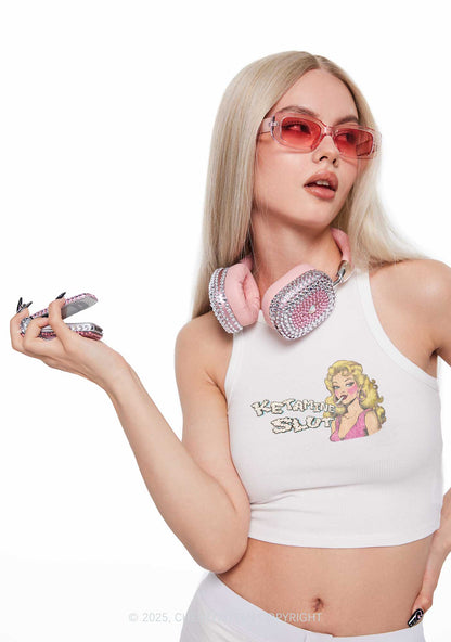 K Slxt Y2K Crop Tank Top Cherrykitten