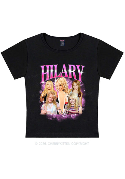 HD Pink Lightning Blonde Girl Y2K Baby Tee Cherrykitten