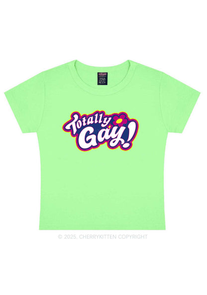 Totally Gay Pride Y2K Baby Tee Cherrykitten